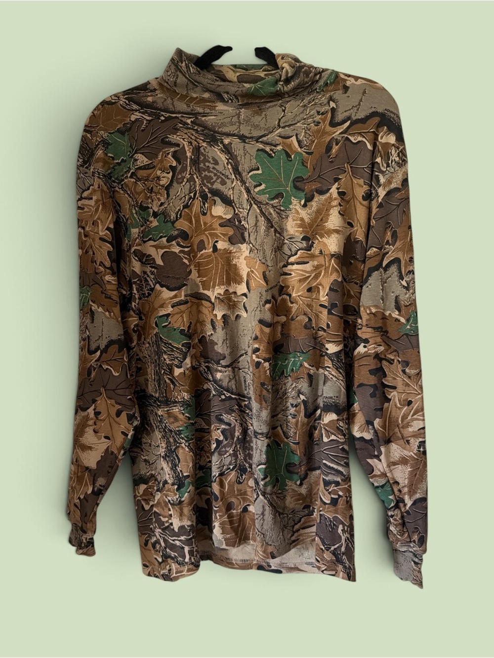 Men's Camouflage Long Sleeve Hunt Shirt - Green & Brown
